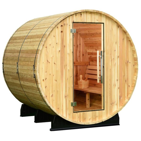 Almost Heaven Seneca 6-Person Barrel Sauna, 7x7 ft