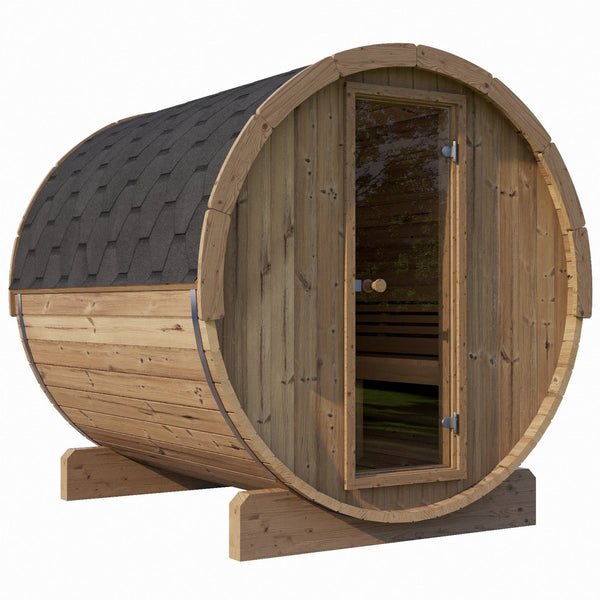 SaunaLife Model E8 ERGO Series 6-Person Barrel Sauna